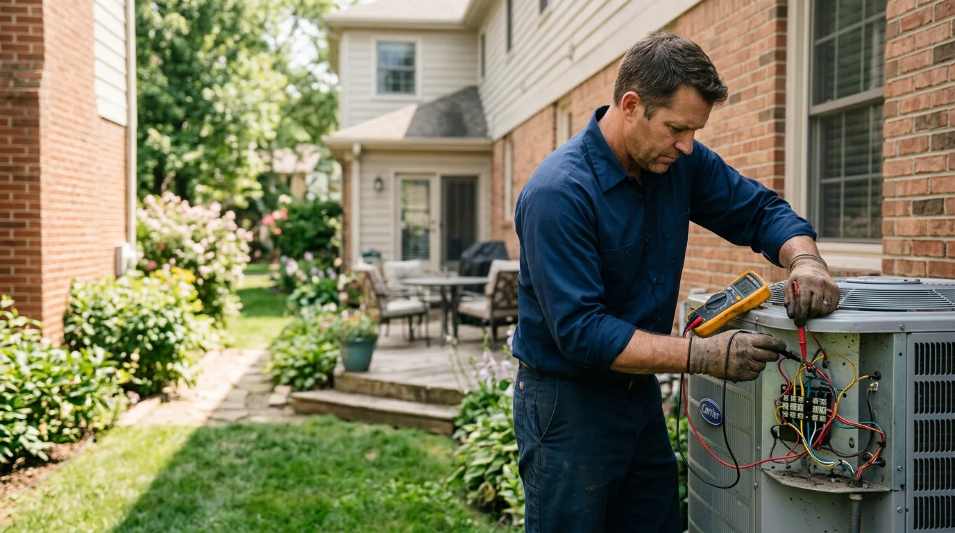 HVAC technician working near Earp, CA